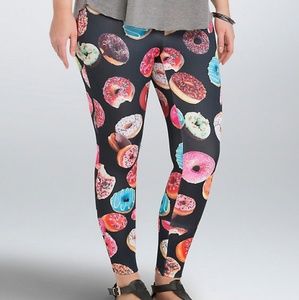 Torrid Donut Print Leggings, sz 2. NWOT.